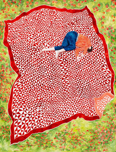MONICA ROHAN - "Not Quite" - 2020 - arte pinturas al óleo - soledad y tristeza femenina - surrealismo - cool stuff