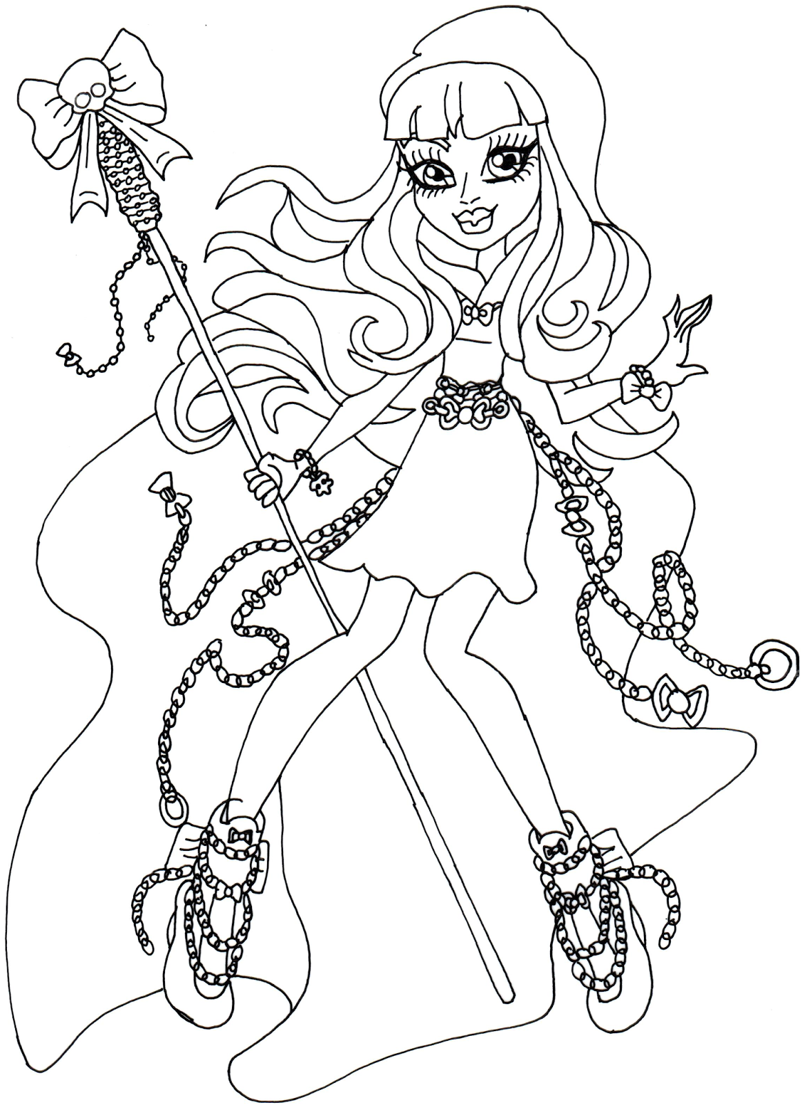 Download Free Printable Monster High Coloring Pages: River Styxx Monster High Coloring Page