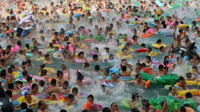 surpopulation en piscine en asie