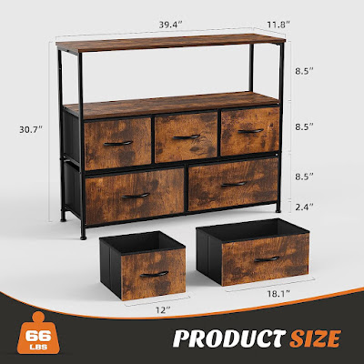 Media Console Table with Open Storage Shelf