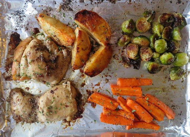 Sheet Pan Chicken Thighs with Veggies