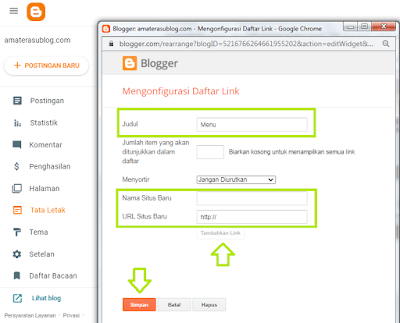 Cara Mudah Membuat Menu dan Sub Menu  di Blogspot