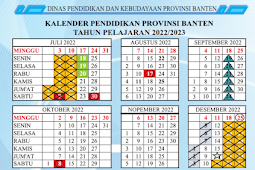 Kalender Pendidikan (Kaldik) 2022/2023 Provinsi Banten (PDF)