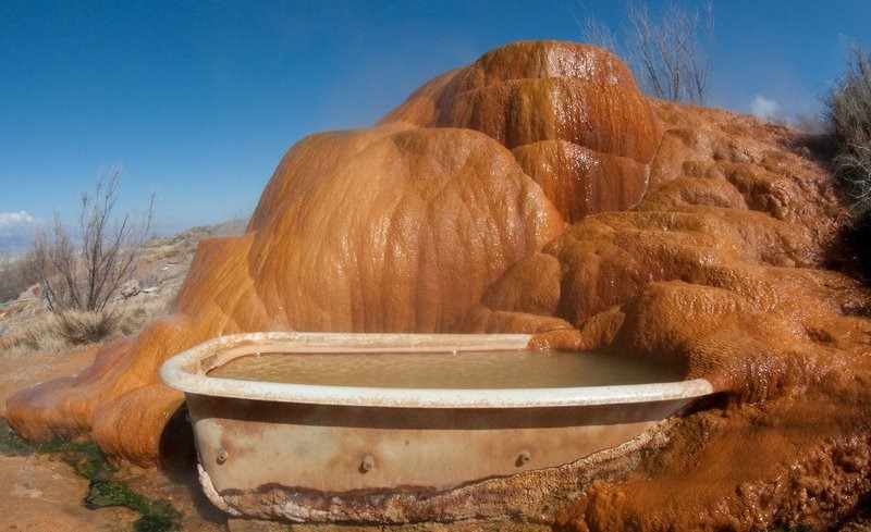 The Bath Tubs of Mystic Hot Springs Amusing Planet