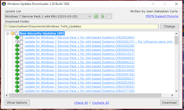 Windows Update Downloader Tool Screenshot