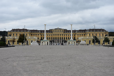 Fachada do Palácio de Schönbrunn em Viena, Austria