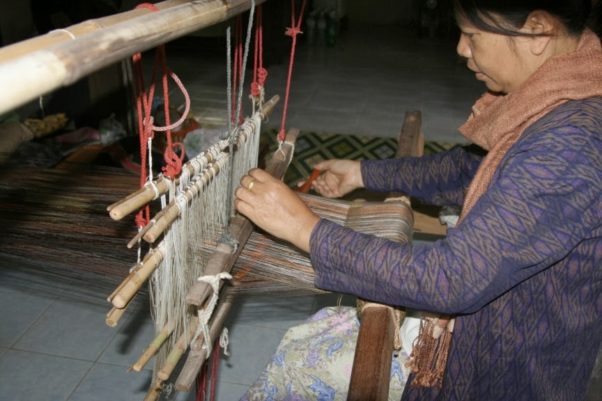 Silk weaving requires care and skills that this Thai weaver has honed since she sat at the loom at her mother's side as a young girl.