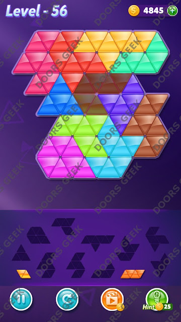 Block! Triangle Puzzle Grandmaster Level 56 Solution, Cheats, Walkthrough for Android, iPhone, iPad and iPod