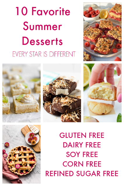 10 Summer Desserts: Gluten Free, Dairy Free, Soy Free, Corn Free & Refined Sugar Free