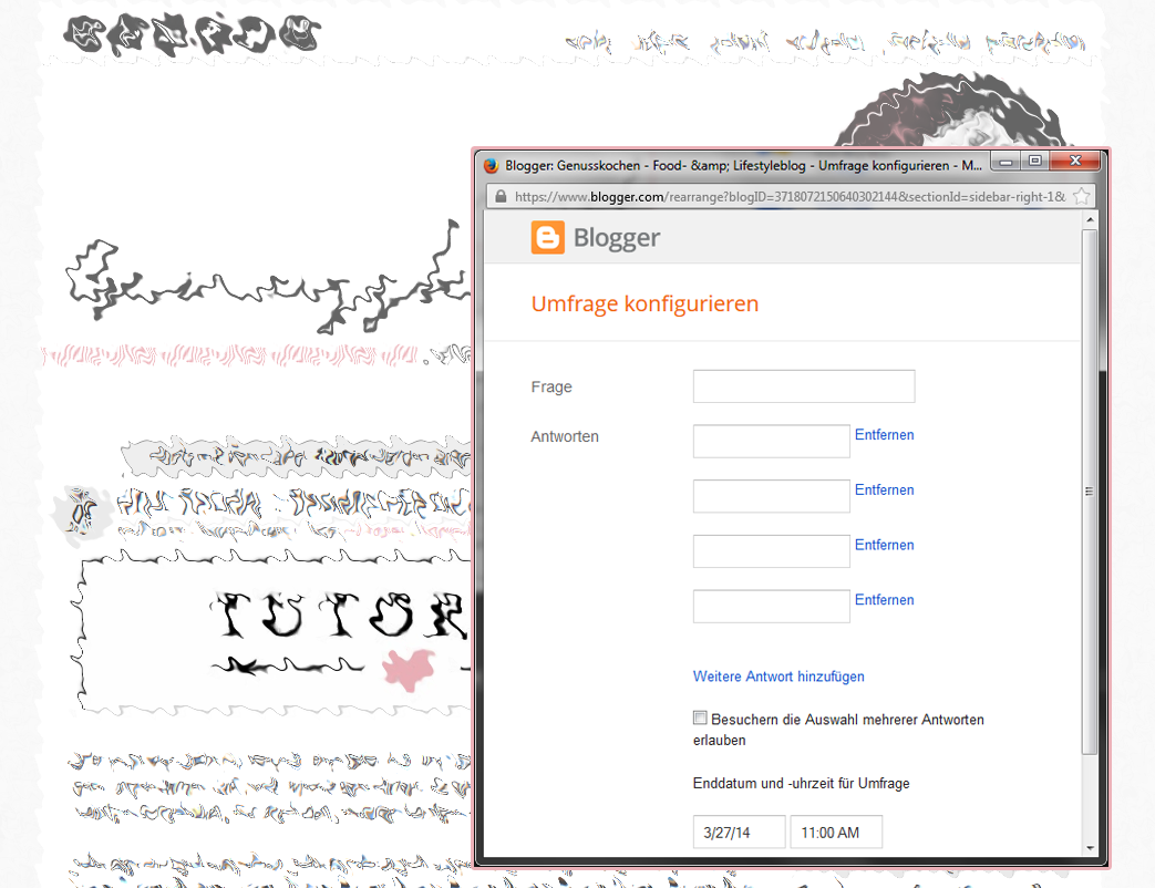 Umfrage Widget in Blogpost einbinden