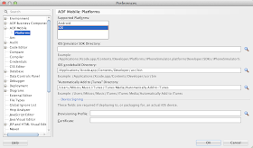 ADF Mobile Platforms on JDeveloper's Preferences