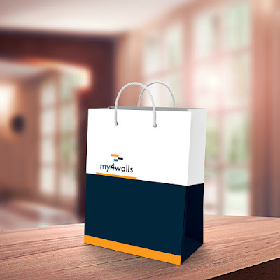 My 4 Walls Paper Bag Design Branding