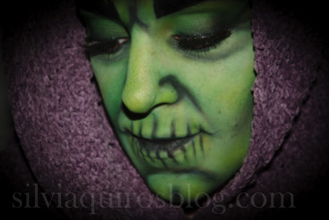 Maquillaje Halloween 17: Bruja, Halloween Make-up 17: Witch efectos especiales, special effects, Silvia Quirós