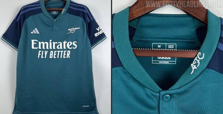 Leaked: Arsenal's Unconventional Third Kit for 2023-24 Season Featuring Unique Button Design