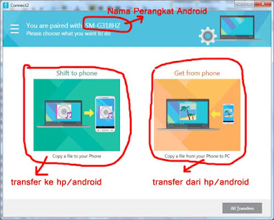 transfer file dari android ke pc