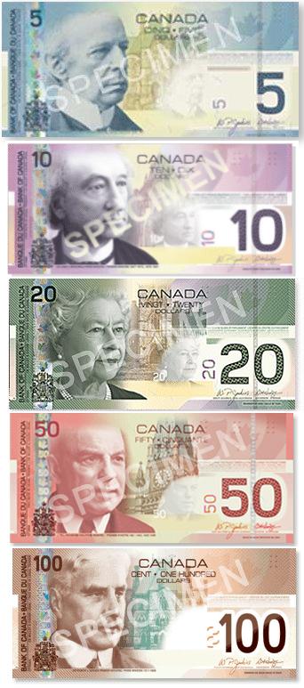 10 dollar bill back. canadian 5 dollar bill back.