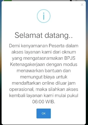 Daftar antrian online BPJAMSOSTEK harus jam 6 pagi