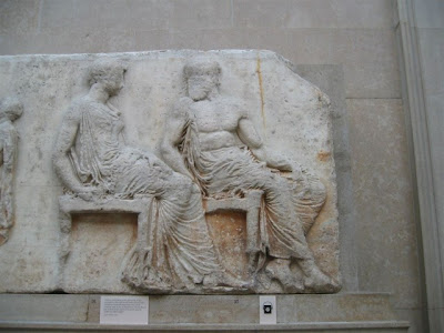 on the Parthenon frieze.