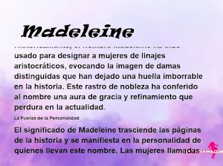 ▷ Significado del nombre Madeleine