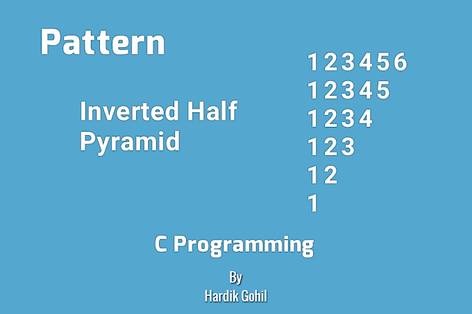 C Program To Print Inverted Half Pyramid Using Numbers 