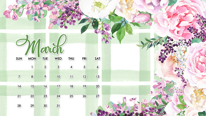 Spring Desktop Calendars