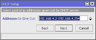 IP Address Pool to Give Out