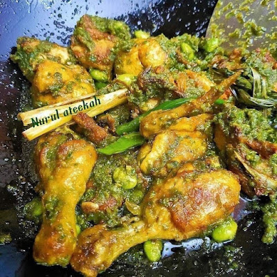 AYAM MASAK CILI HIJAU PETAI