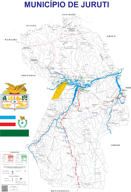 Mapa do Município de Juruti - Pará - Brasil