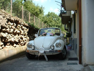 noleggio maggiolino cabrio bianco