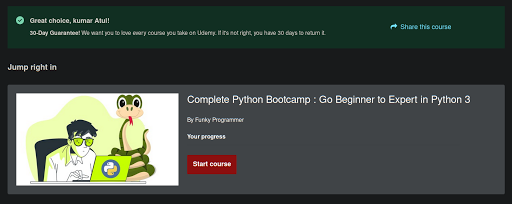 Complete Python Bootcamp : Go Beginner to Expert in Python 3 only 1 day left