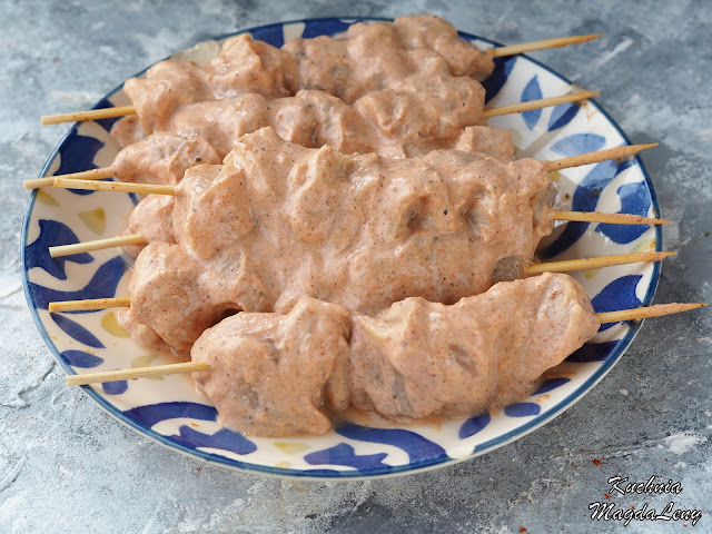 Szaszłyki w marynacie kebab-gyros