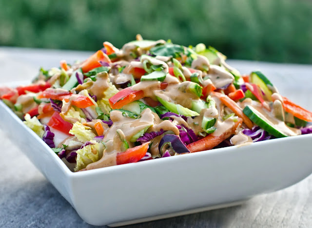 How To Make Thai Crunch Salad with Peanut Dressing at Home