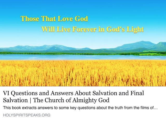 Eastern Lightning, Questions and Answers, Salvation, The Church of Almighty God, 