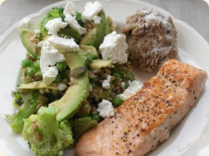 Salat med laks
