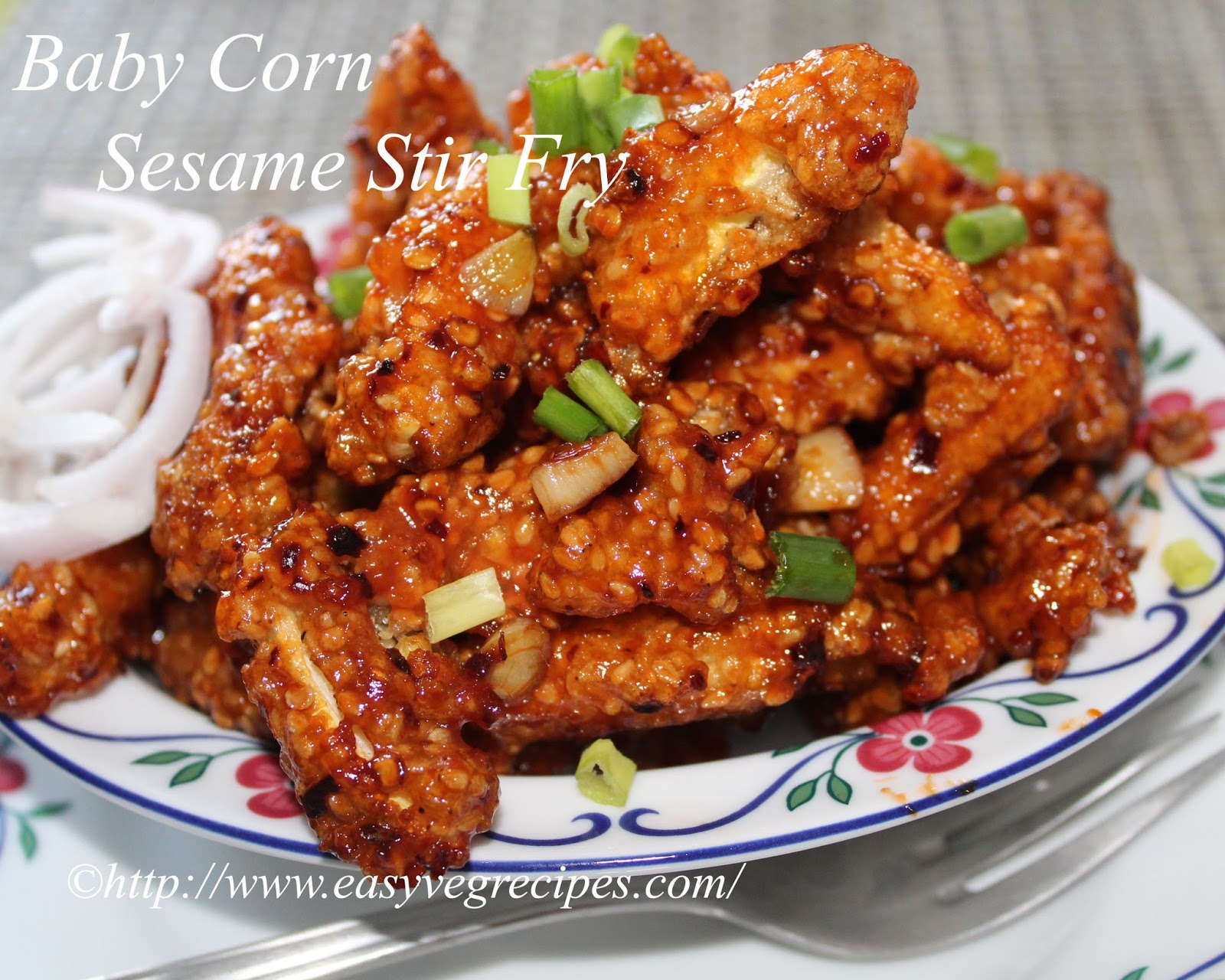 Baby Corn Sesame Stir Fry