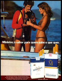 propaganda cigarros Minister - 1976; propaganda anos 70; história decada de 70; reclame anos 70; propaganda cigarros anos 70; Brazil in the 70s; Oswaldo Hernandez;