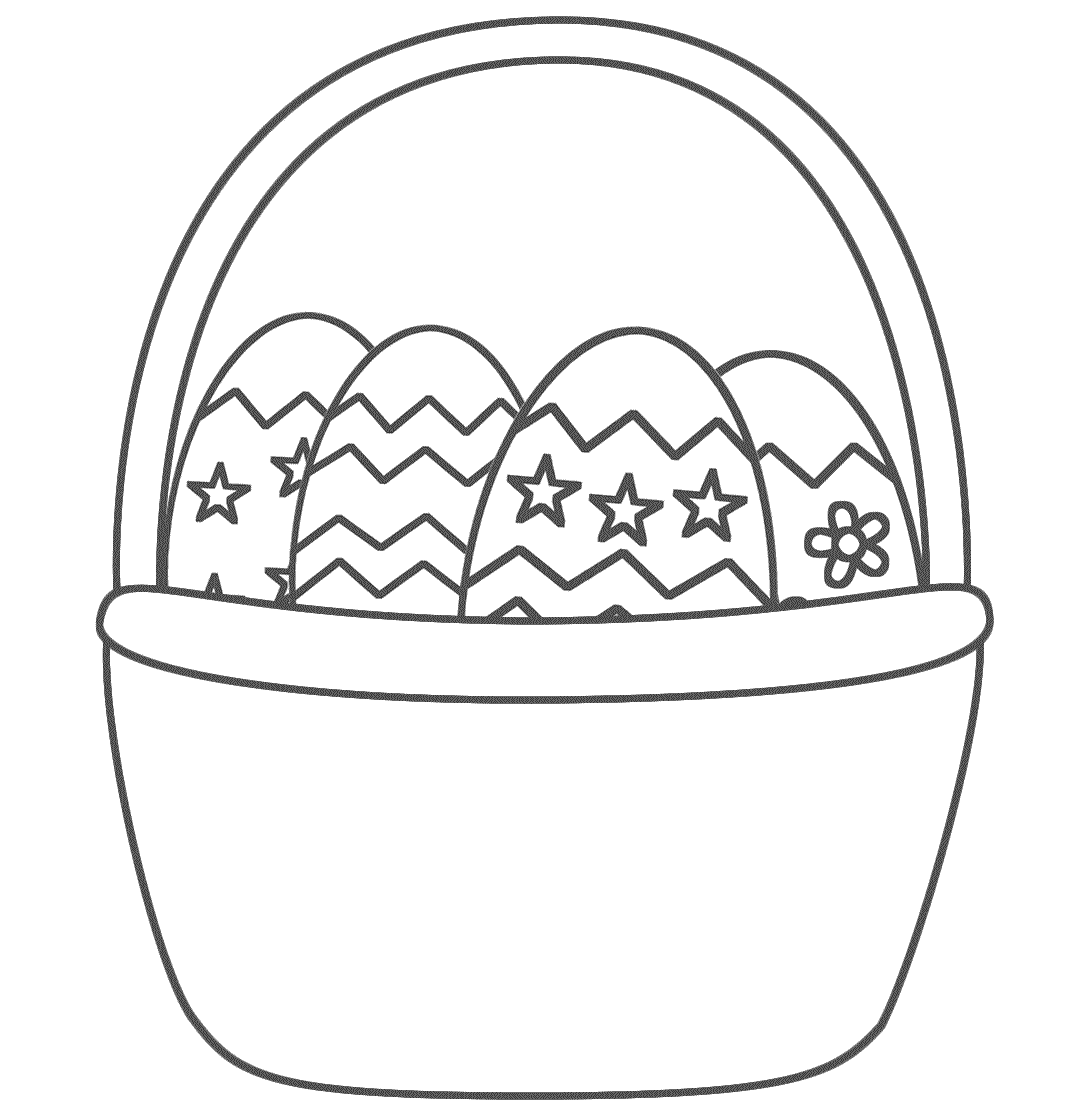 Download 7 Easter Basket With Eggs Coloring Pages