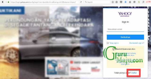 30 Detik Membuat Email Baru di Yahoo.com