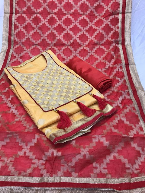  Chanderi Silk Dress materials