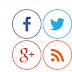 Fancy Round rotating social Media sharing Icons widget