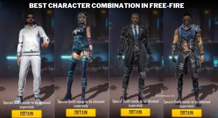 Best Character Combination in Free-Fire for BR rank, CS Rank, and, Custom with complete guidelines.