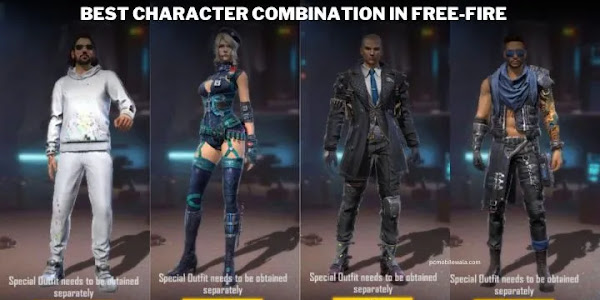 Best Character Combination in Free-Fire for BR rank, CS Rank, and, Custom with complete guidelines.  