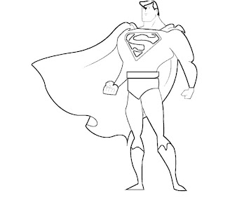 #7 Superman Coloring Page