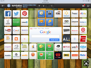 Symbaloo front page with different apps and links