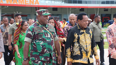 Sambut Kunjungan Wamendagri, Dandim 1702/JWY Siap Dukung Pembangunan Provinsi Papua Pegunungan