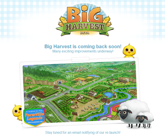 Zynga plans for Big Harvest Beta Version