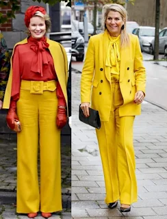 Queen Maxima and Queen Mathilde fashion