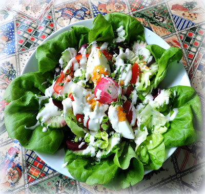 Buttermilk Dressed Rose Salad Bowl