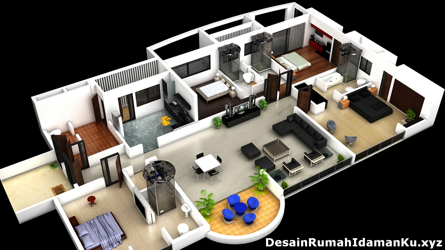 100 Foto Desain Rumah 4 Kamar Paling Keren