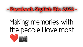 facebook stylish bio 2023